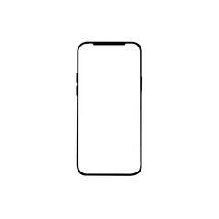 phone front isolated on white background