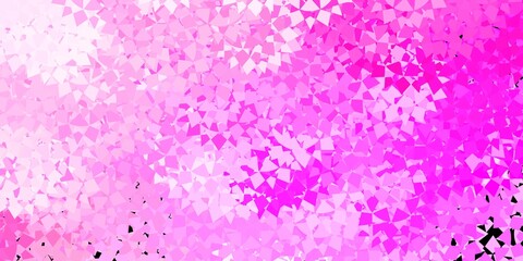 Fototapeta premium Light pink, yellow vector background with triangles.