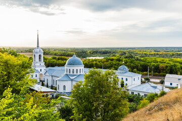 Cathedral of the Assumption of the Blessed Virgin Mary viewed from Lesser Divy in Divnogorye, Russia