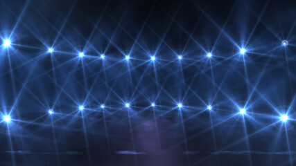 Fototapeta na wymiar Bright stadium arena lighting spotlight 3d illustration