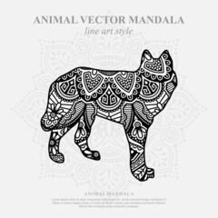 Animal Vector Mandala Line Art Style