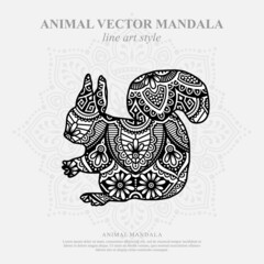 Animal Vector Mandala Line Art Style