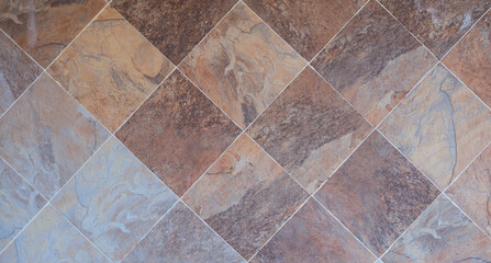 horizontal elegant  brown ceramic tile texture for pattern and background.