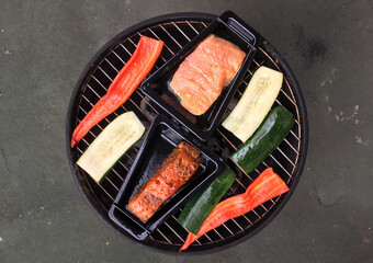 Gesundes Grillen Fisch Gemüse