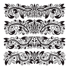 Set of vintage decorative elements