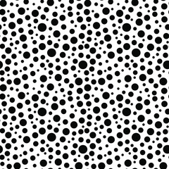 Vector seamless pattern with white and black polka dots (polka dots). Texture for wrapping paper, textile, home decor, fabric
