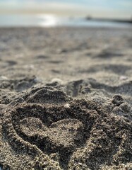heart on the sand