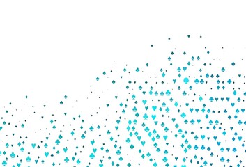 Light BLUE vector texture with playing cards.