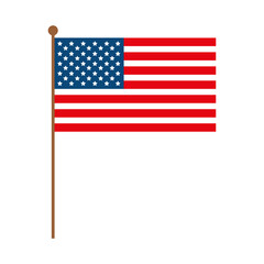 Fototapeta premium usa flag design, United states independence day and national theme Vector illustration