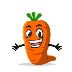 vector illustration of carrot mascot or character