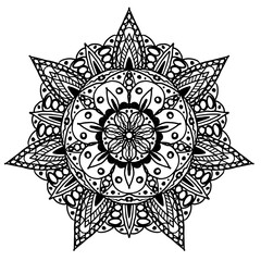 vector mandala pattern on white background