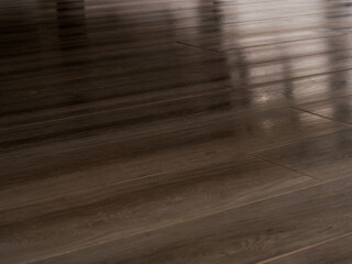 きれいに磨かれた木の床