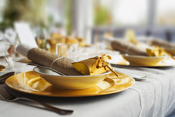 wedding - decorated table at luxury event