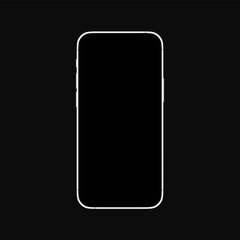 White iPhone 12. Realistic, modern, smart phone collection with apps on isolated background. White iPhone 12 pro mini max