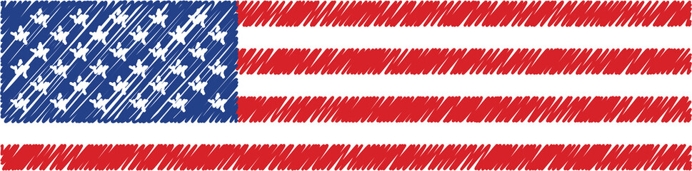 United States Flag Vector Closeup Illustration	
