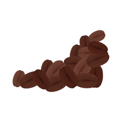 coffee beans design of drink caffeine breakfast and beverage theme Vector illustration