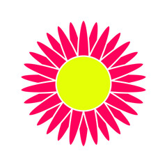 Flower icon trendy design template on white background