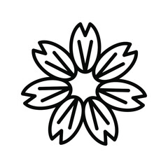 Flower icon trendy design template on white background
