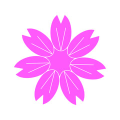 Flower icon trendy design template on white background