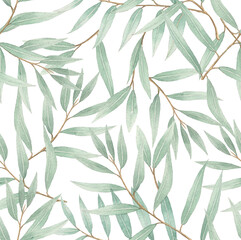 Seamless pattern with willow.