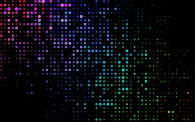 Dark Multicolor, Rainbow vector background with bubbles.