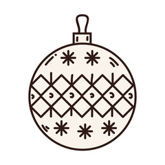 merry christmas sphere design, winter season and decoration theme Vector illustration