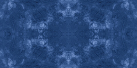 Seamless Denim Tie and Dye Texture. Aquarelle 