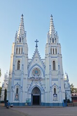 Fototapeta na wymiar Exterior of St. Mary's Cathedral Church Madurai, Tamil Nadu