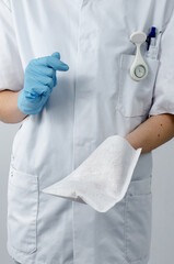 Nurse with wash cloth