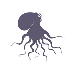 silhouette of an octopus
