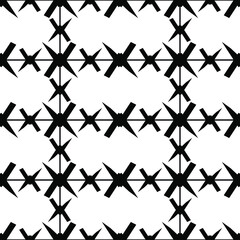 seamless black barbed wire pattern