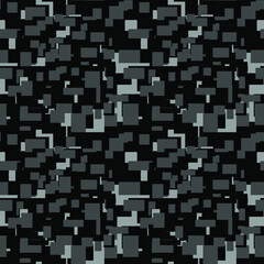 abstract seamless pattern of rectangular gray and black color shapes