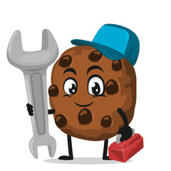 vector illustration of chocochips mascot or character