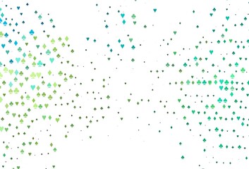 Light Green, Yellow vector pattern with symbol of cards.