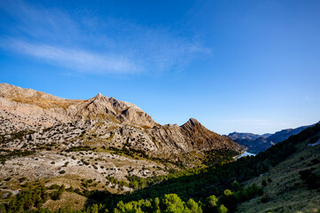 mountains and lake Serra de Tramuntana, Mallorca, Spain, Cuber Stausee, Piug Major