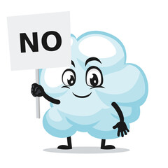 Vector illustration of cloud mascot or character