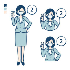 simple suit business woman mask_Counting-as-2