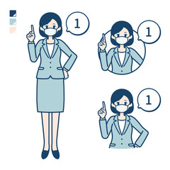 simple suit business woman mask_Counting-as-1