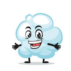 Vector illustration of cloud mascot or character