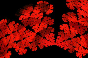 Abstract red shapes in the form of leaves. Red base for web and print