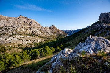 mountains and lake Serra de Tramuntana, Mallorca, Spain, Cuber Stausee, Piug Major