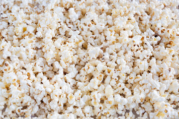 Popcorn texture on a blue background.