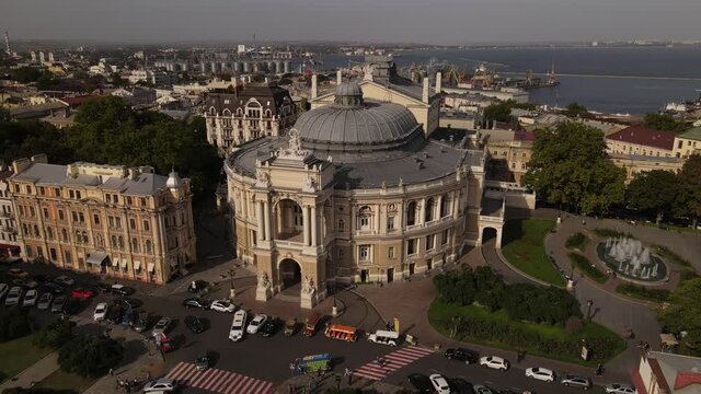 Odessa Opera House, The Main Historical And Architectural Landmark Of Odessa. This Is The Second Most Beautiful Theater After The Vienna Opera House. Odessa City (Ukraine).