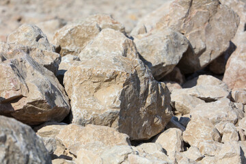 Stones in the mountains as an abstract background.