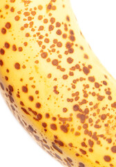 Dots on the skin of a banana.