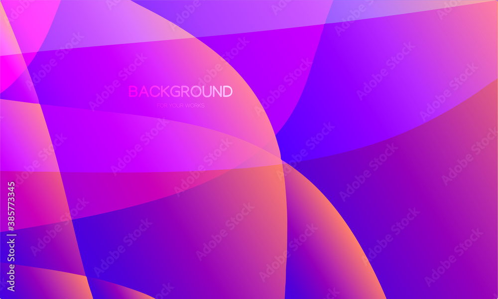 Aufkleber Abstract geometric background with soft shapes. For use in all types of design work. Vector illustration.
