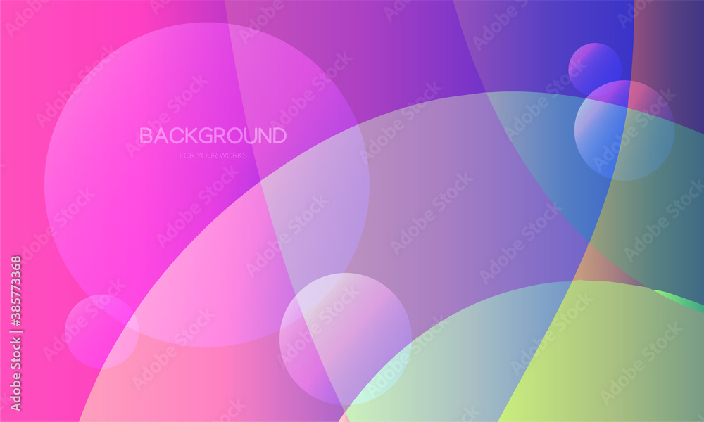Aufkleber Abstract geometric background with soft shapes. For use in all types of design work. Vector illustration.