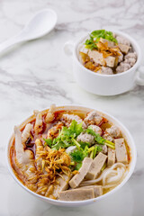 Vietnamese noodle soup with chicken feet