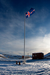 Flag in Iceland