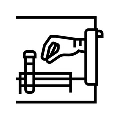 medicine experiment testing line icon vector. medicine experiment testing sign. isolated contour symbol black illustration